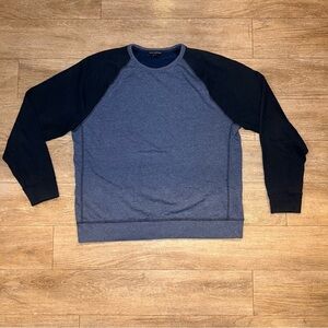 Banana Republic Blue and Black Crewneck Sweater XL